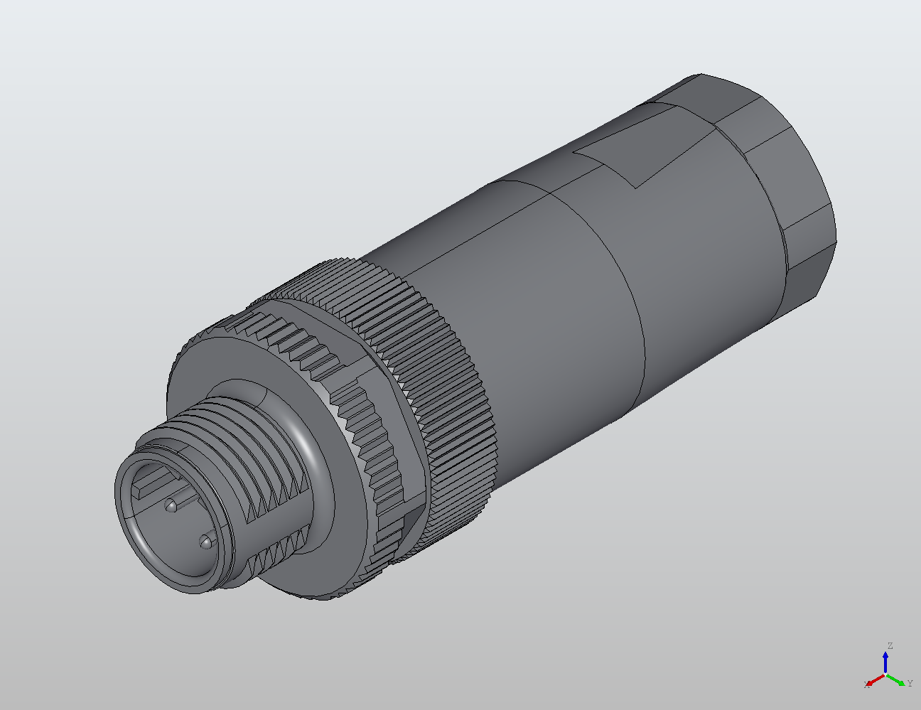 M12 Round Plug Connector Field Wireable (Screw Terminals) Straight Male 914007 - Field Wireable industrial connector