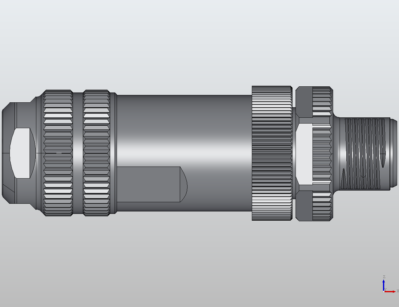 M12 Round Plug Connector Field Wireable (Cage-Clamp Terminals) Straight Male 914301 - technical drawing