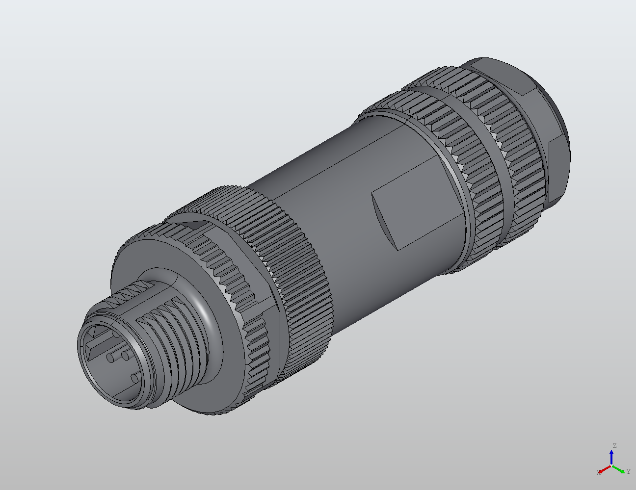 M12 Round Plug Connector Field Wireable (Cage-Clamp Terminals) Straight Male 914301 - Field Wireable industrial connector