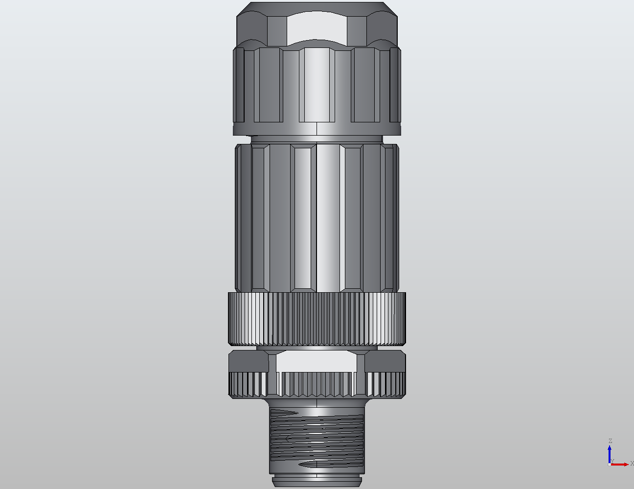 M12 Round Plug Connector Field Wireable (Cage-Clamp Terminals) Straight Male 914302 - technical drawing