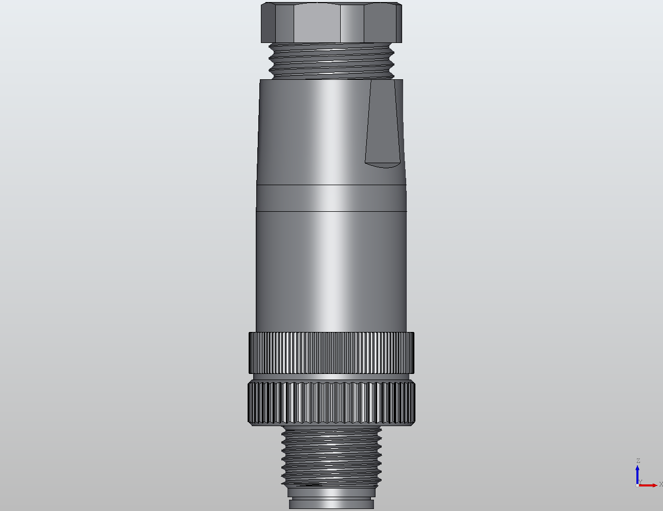 M12 Round Plug Connector Field Wireable (Screw Terminals) Straight Male 917302 - technical drawing