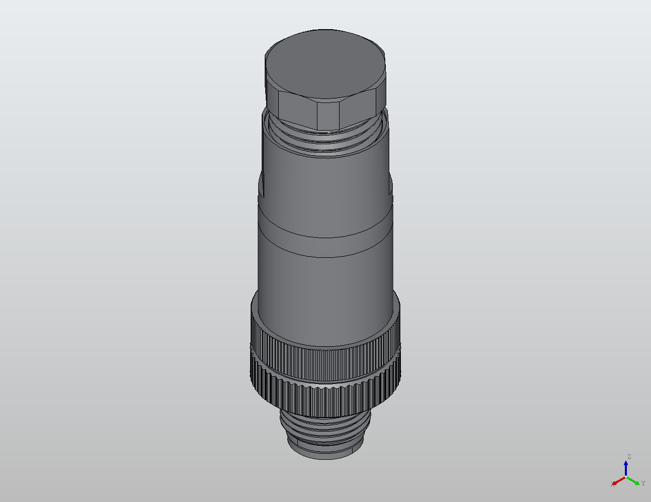 M12 Round Plug Connector Field Wireable (Screw Terminals) Straight Male 917302 - Field Wireable industrial connector