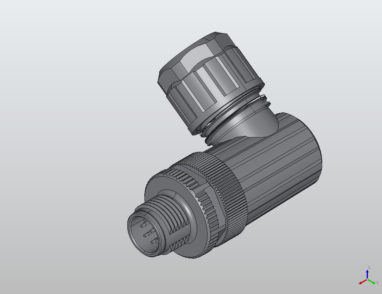 M12 Round Plug Connector Field Wireable (Screw Terminals) 90° Male 917312 - Field Wireable industrial connector