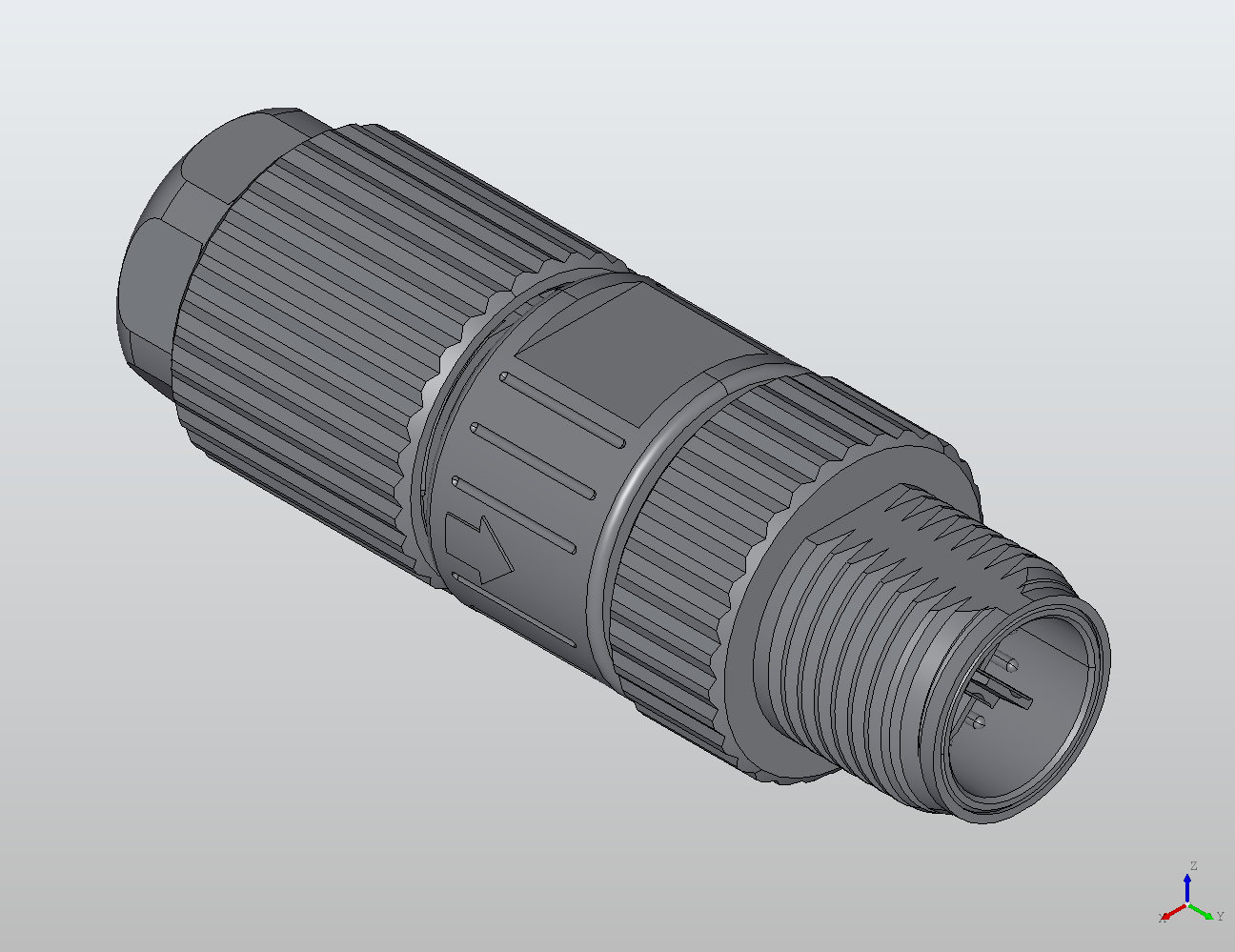 M12 Round Plug Connector Field Wireable (Crimp Terminals) Straight Male 917941 - Field Wireable industrial connector