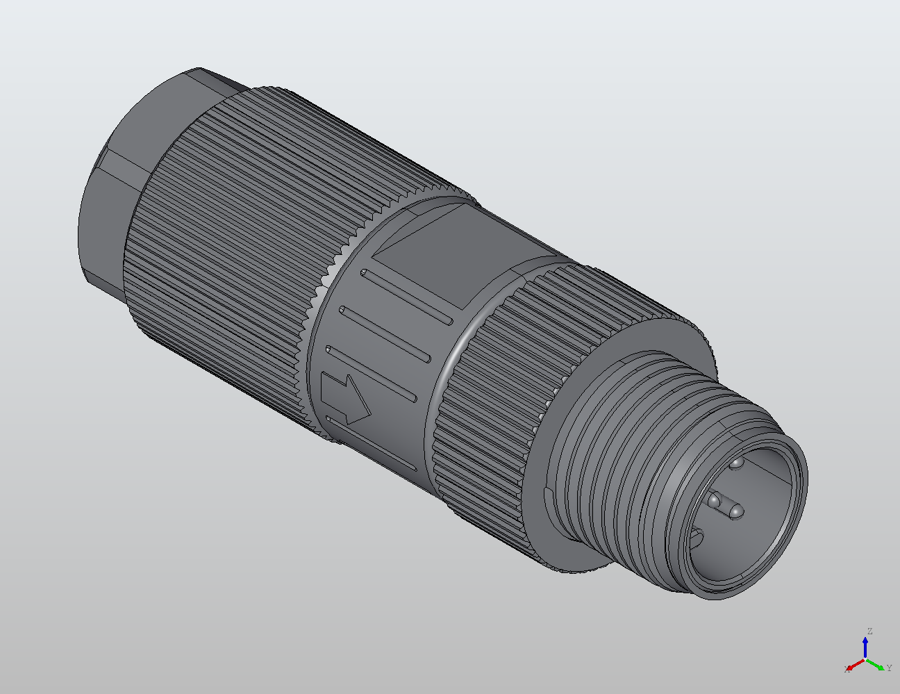 M12 Round Plug Connector Field Wireable (Crimp Terminals) Straight Male 917945 - Field Wireable industrial connector