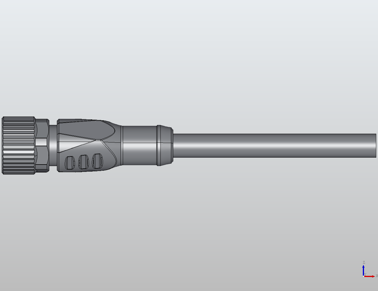 M12 Round Plug Connector Open Ended Wire Straight Female 919041 - technical drawing