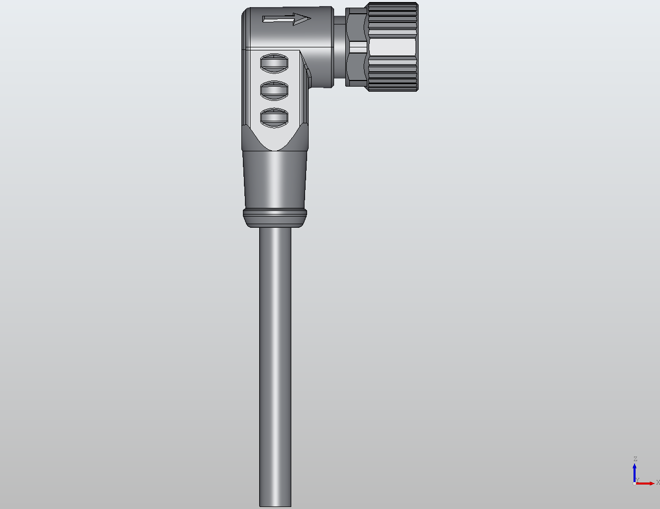 M12 Round Plug Connector Open Ended Wire 90° Female 919061 - technical drawing