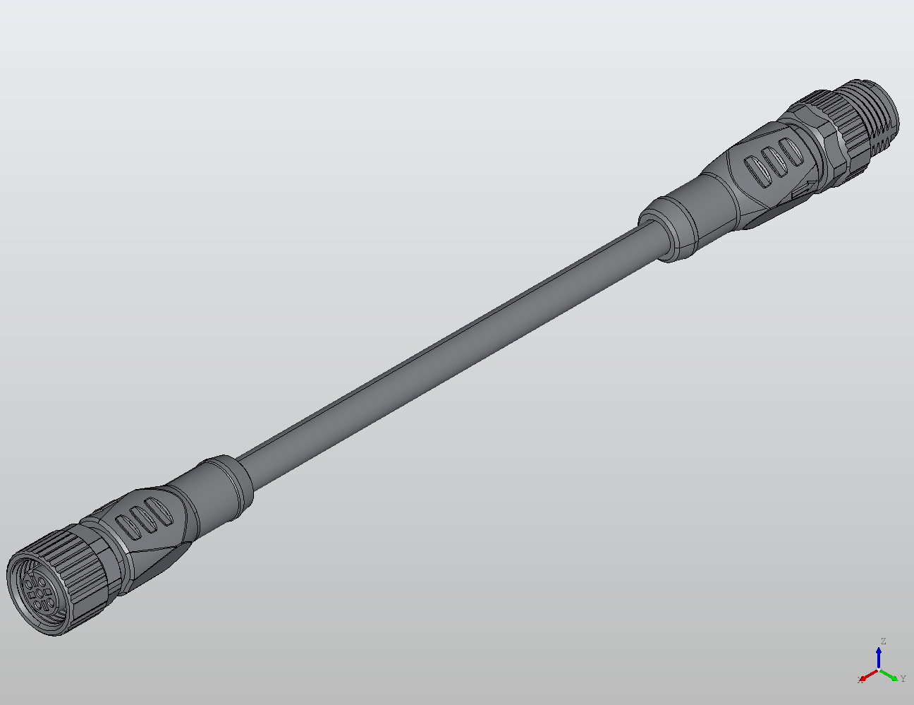 M12 Round Plug Connector M12-M12 Connection Cable Straight/Straight Male/Female 940041 - Double-Ended Cable | MC-Element