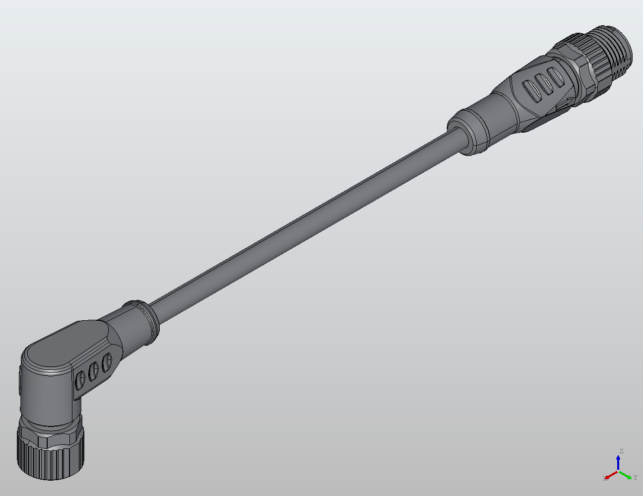 M12 Round Plug Connector M12-M12 Connection Cable Straight/90° Male/Female 940121 - Double-Ended Cable | MC-Element