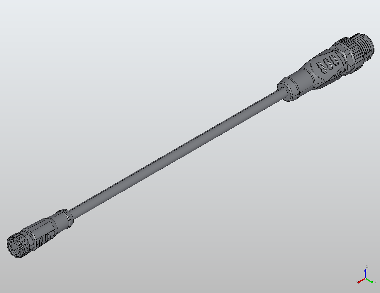 M12 Round Plug Connector M12-M8 Connection Cable Straight/Straight Male/Female 940561 - Double-Ended Cable | MC-Element