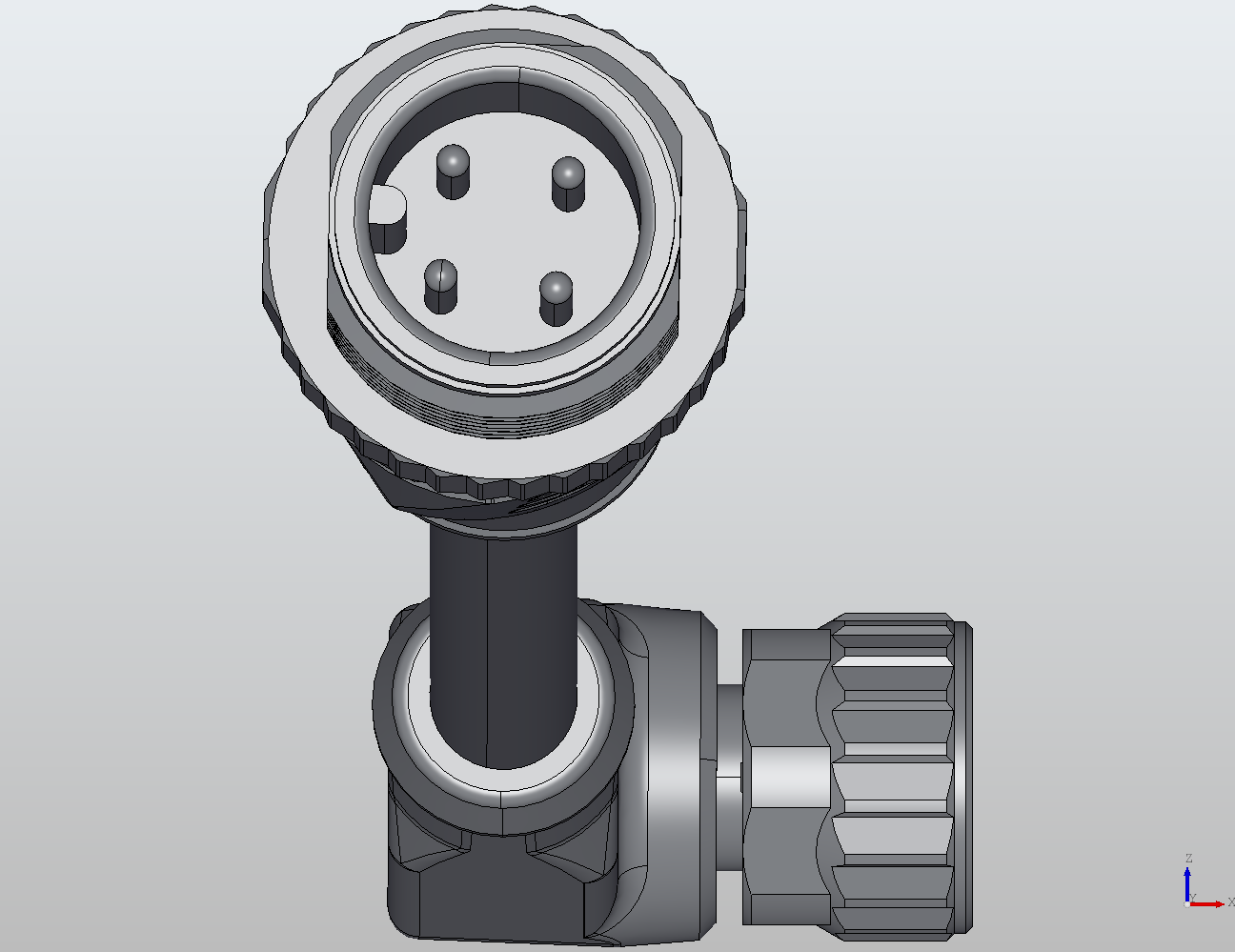 M12 Round Plug Connector M12-M8 Connection Cable Straight/90° Male/Female 940621 - technical drawing