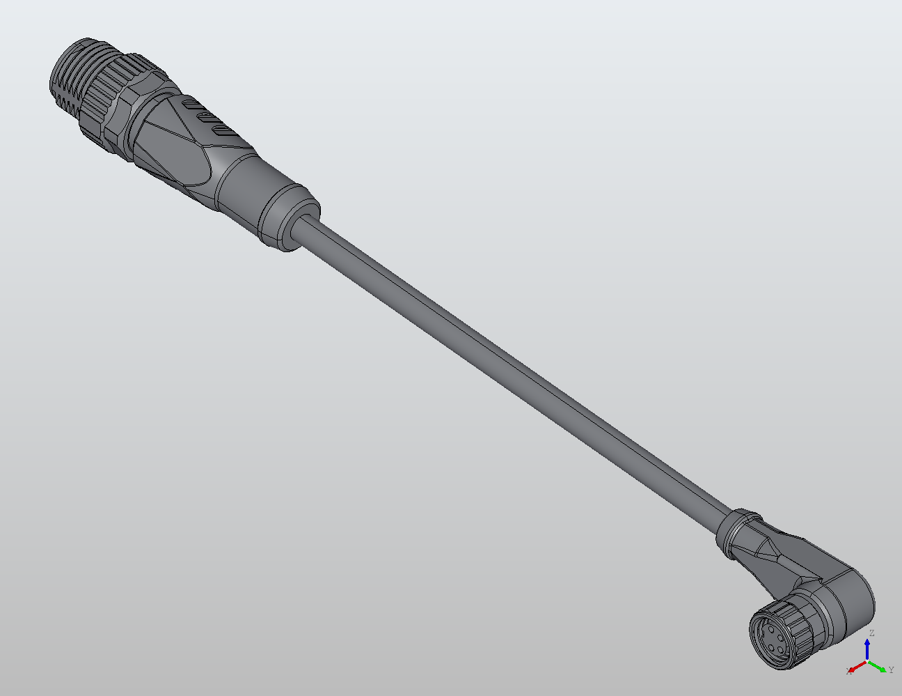 M12 Round Plug Connector M12-M8 Connection Cable Straight/90° Male/Female 940621 - Double-Ended Cable industrial connector