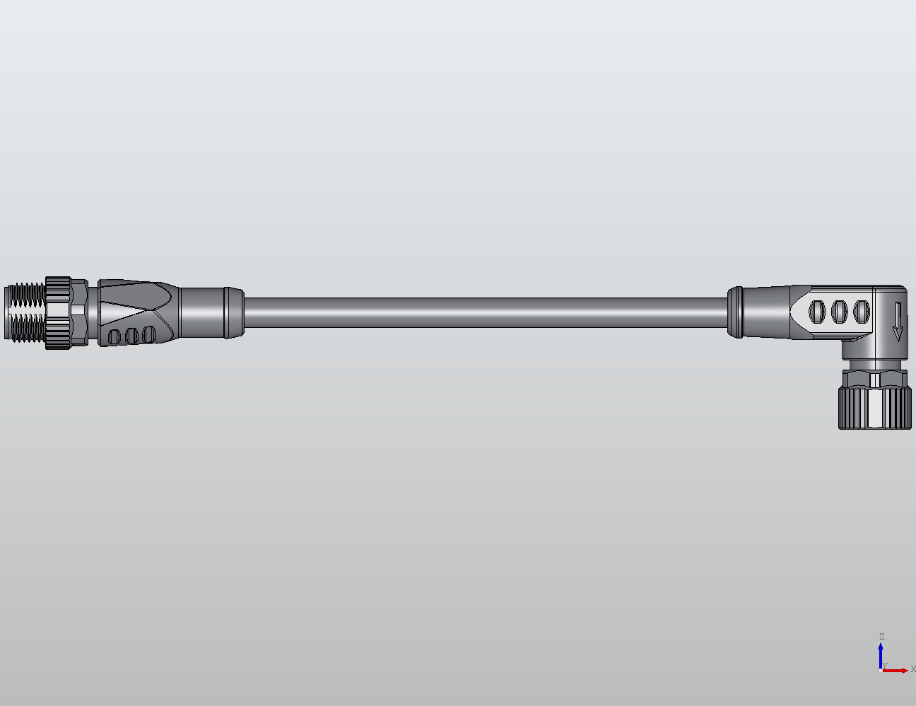 M12 Round Plug Connector M12-M12 Connection Cable (Shielded) Straight/90° Male/Female 944121 - technical drawing
