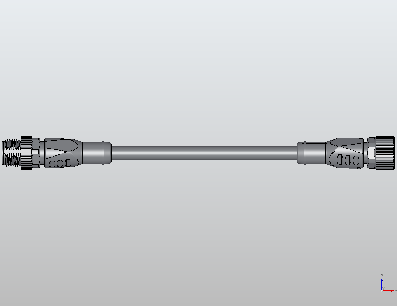 M12 Round Plug Connector M12-M12 Connection Cable Straight/Straight Male/Female 948001 - technical drawing