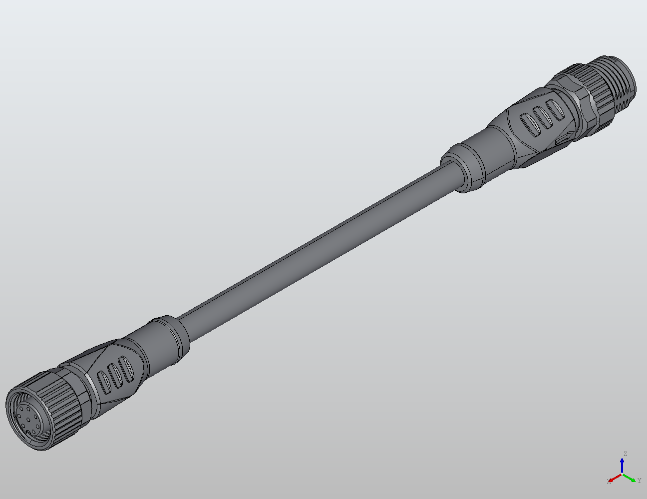 M12 Round Plug Connector M12-M12 Connection Cable (Shielded) Straight/Straight Male/Female 948041 - Double-Ended Cable industrial connector