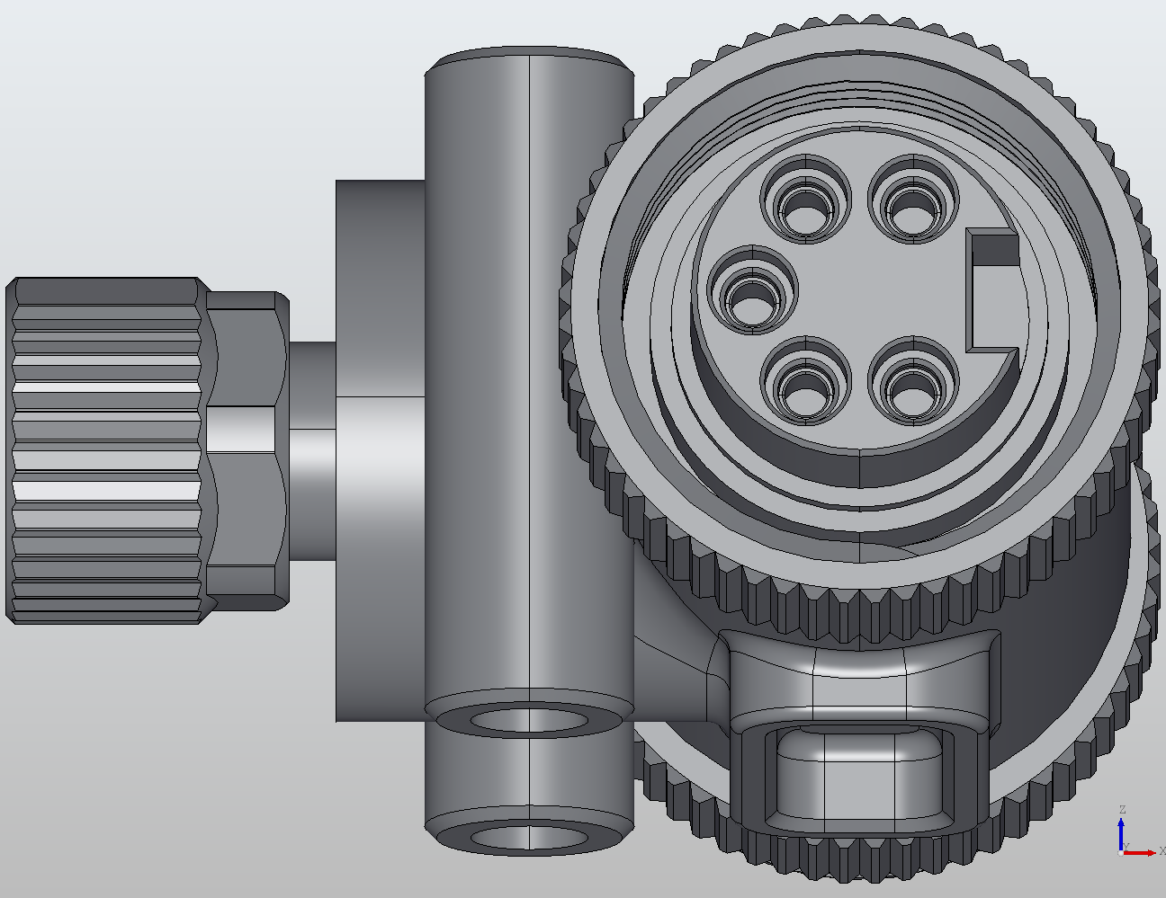 Y/T M12-2(7/8") T-Type Coupler Male to Female/Female 950081 - technical drawing